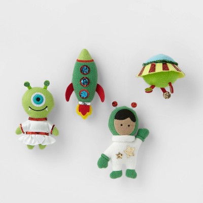 4pk Space Christmas Tree Ornaments - Wondershop™