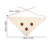 Unique Bargains Women's Fashion Strawberry Hollow Triangle Headwrap 21.26"x10.24" Beige 1 Pc - 3 of 4