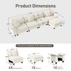Captiva Designs 157.5-Inch Cloud Modular L-Shaped 5PC Sectional Sofa, Comfy Couch with Ottoman and Deep Cushions - 3 of 4
