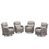 Outdoor Swivel Rocker Chair with 6 Inch Thick Cushion 2 in 1 Porch Glider Swivel Chair - Wicker Patio Furniture Patio Swivel Glider Seating - 2 of 4