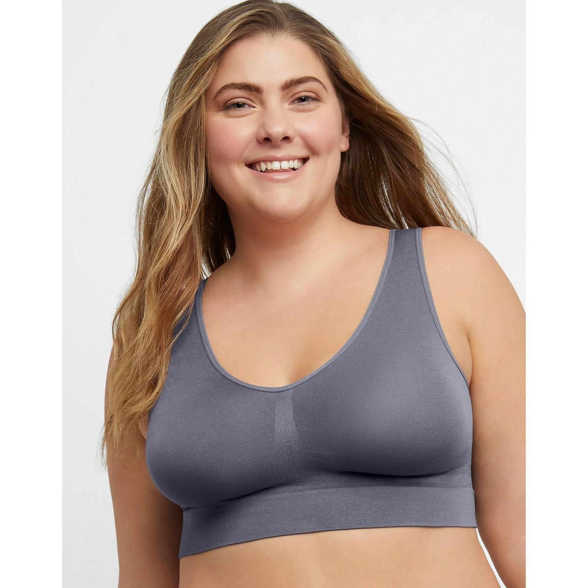 Hanes Just My Size Women's Pure Comfort Seamless Bralette (Plus Size)