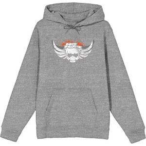 No Fear Skull With Wings Vintage Logo Adult Long Sleeve Hoodie - 1 of 2