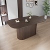 GDFStudio Isla Modern Wooden Dining Table with Striped Leg - 2 of 4