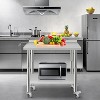 Heavy Duty Stainless Steel Work Table, Adjustable Height Utility Table for Home, Garage, and Restaurant Use - 2 of 4