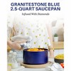 Granitestone Blue 2.5 QT Nonstick Sauce Pan with Glass Lid - 3 of 4