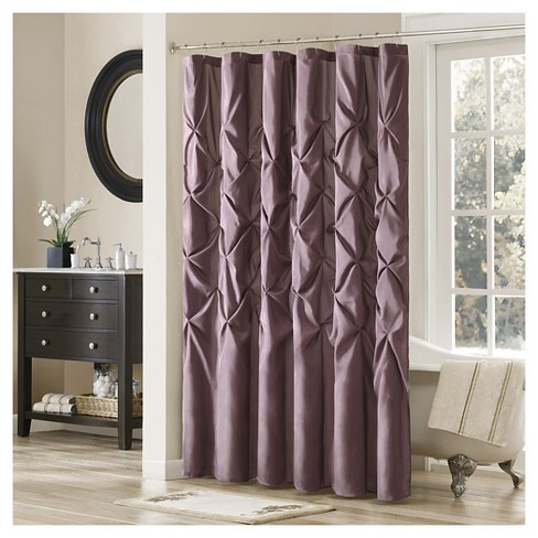 Piedmont Solid Polyester Shower Curtain Purple Target
