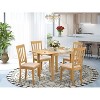 HomeStock 5-Pc Natural Oak Finish Solid Wood Top-Dining Room Set-Seats 4 - 2 of 4
