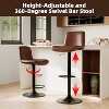 Adjustable Bar Stool Set of 2, Counter Height Swivel Bar Stools with Back and Footrest, for Kitchen Counter Island,Bar, Dining - 4 of 4