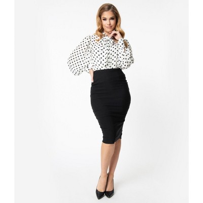 Unique Vintage Women's High Waist Tracy Pencil Skirt