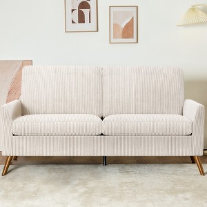 Dyonery 68" Loveseat Sofa, Comfy Couches for Living Room, Mid Century Modern Love Seat Sofa, Tool-Free Setup Small Couches for Bedroom Office - 1 of 4