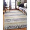 HomeStock Outdoor Washable Delray Ivory & Blue 5' X7', Machine Woven with Printed Designs, Coastal Rug - 3 of 4