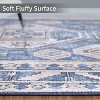 Floral Print Indoor Rug, Non-Slip Low Pile Washable Carpet for Living Room, Bedroom & Kitchen - 4 of 4