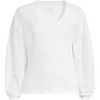 Lands' End Women's Supima Interlock Scoop Neck Blouson Sleeve Top - 3 of 3