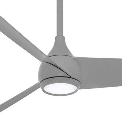52'' Gray Steel LED Smart Ceiling Fan with Remote Control