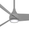 52" Minka Aire Twist Grey LED Smart Ceiling Fan with Remote - 3 of 4