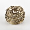 Saro Lifestyle Table Napkin Rings With Metal Twine Design (Set of 4) - 2 of 4