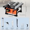 6.7-Amp Portable Table Saw with 24T Carbide Blade - 0-45¡ã Adjustable Cutting Depth, Dust Port, 36lbs Jobsite Table Saw for Woodworking - 2 of 4