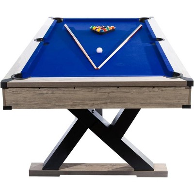 7-Foot Pool Table for Home with Complete Accessory Set, Professional K-Leg Design & Slate-Grey Finish