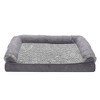 FurHaven Two-Tone Faux Fur & Suede Orthopedic Sofa Dog Bed - 2 of 3