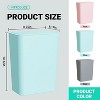 LunaLulinlk 3 Pack 10 Liter Small Lid Trash Can Plastic Trash Can, 2.6 Gallon Slim Trash Can Wastepaper Basket with Pop-Up Lid, Pink,Blue,Gray - 4 of 4