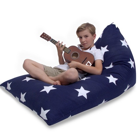 Butterfly Craze Bean Bag Chair Cover - Toy Organizer, Fill With Stuffed  Animals, Comfy Floor Lounger - Stuffing Not Included, Navy Stars : Target