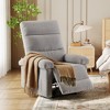 Manual Recliner Chair for Adults, Adjustable Fabric Single Sofa with Side Pocket and Ergonomic Backrest, Ideal for Living Room, Bedroom, or Nursery - 2 of 4