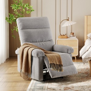 COZONY Recliner Chair for Adults, Manual Fabric Recliner with Side Pocket, Adjustable Ergonomic Single Sofa for Small Living Room, Nursery, Bedroom - 1 of 4