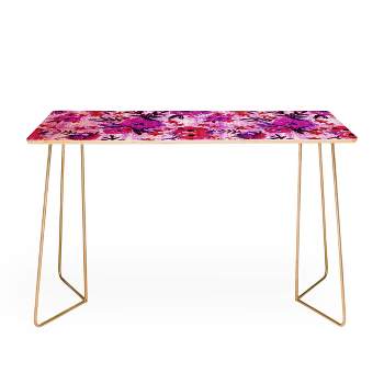 Schatzi Marion Floral Desk Gold - Deny Designs
