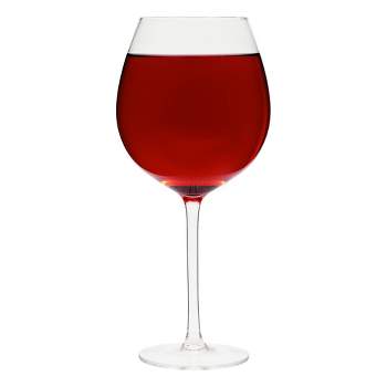 Viski Reserve Nouveau Seaside Collection Multi-colored Wine Glasses With  Stems - Crystal Wine Glasses Colorful - 22oz Long Stem Wine Glasses Set Of 4  : Target
