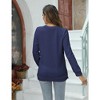 WhizMax Women's Cable Knit Maternity Tops Round Neck Long Sleeve Pregnancy Nursing Pullover Sweatshirt Double Split Buttons - 2 of 4
