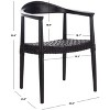 Juneau Leather Woven Accent Chair - ACH1003 - Black - Safavieh - 3 of 4