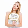 Big Dot of Happiness Funny It's Twins - Gold Twins Baby Shower Photo Booth Props Kit - 10 Piece - image 2 of 4