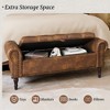 Arceso Storage Bench,50” Queen Linen Tufted Button End of Bed Bench, Upholstered Bedroom Bench,Ottoman Bench for End of Bed Living Room, Entryway - 2 of 4