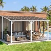 CLIHOME 14 ft. x 10 ft. Aluminum Patio Cover Outdoor Pergola with Retractable Canopy and UV-Blocking Panels - 4 of 4
