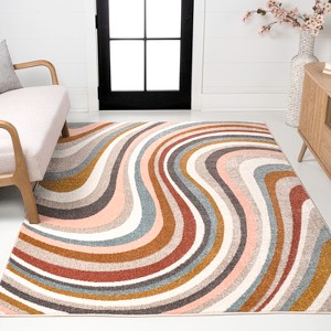 JONATHAN Y Flow Abstract Swirl Indoor Area Rug - 1 of 4