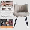 Gaoyangjiaju 19.6 in. Modern Dining Chair with Microfiber Leather Upholstery and Metal Legs - 3 of 4