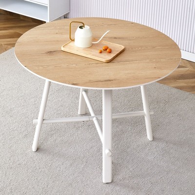 NicBex Round Dining Table 42" Modern Rectangular Dining Table with Metal Legs for Kitchen, Dining Room