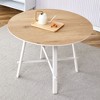 NicBex 42 Inch Round Dining Table with Patterned Tabletop and Metal Legs for Living Dining Room,Conference Room - 2 of 4