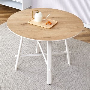 NicBex Round Dining Table 42" Modern Rectangular Dining Table with Metal Legs for Kitchen, Dining Room - 1 of 4