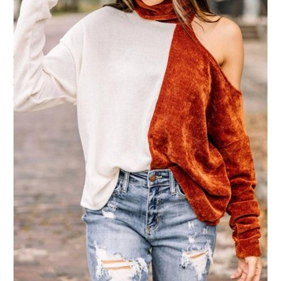 Women's Cold Shoulder Sweater Top - made with love