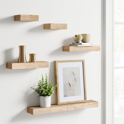 Set of decorative wall shelves 4 pieces in set metal wall shelves 