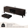 LOVSON Modern Mid-Century Media Console with 4 Drawers,Cable Management, TV Console Table for TVs up to 75",for Living Room,Office(Dark Brown) - 3 of 4