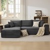 108" Sectional Couches, L-Shaped Corduroy Fabric Upholstered Modular Sectional Couches with Chaise - 2 of 4