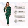 Silver Lilly Slim Fit Women's "Oh Deer" Buffalo Plaid One Piece Pajama Union Suit with Functional Panel - image 4 of 4