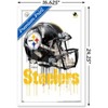 Trends International NFL Pittsburgh Steelers - Drip Helmet 20 Framed Wall Poster Prints - 3 of 4