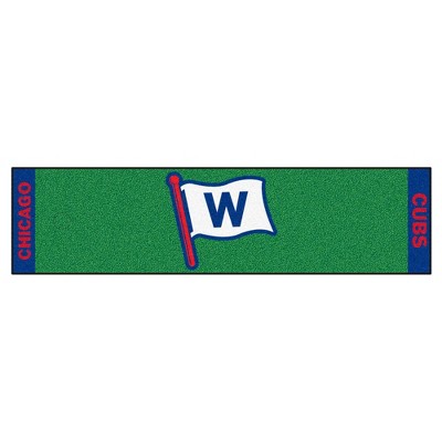 MLB Chicago Cubs W Flag 1.5'x6' Putting Mat - Green