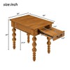 Gulches Solid Wood End Table with Drawer - Vintage Narrow Sofa Side Table, MDF & Acacia Veneer Top, Waterproof Heat-Resistant for Living Room, Natural - 3 of 4