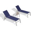 PURPLE LEAF Outdoor Chaise Lounge Set Adjustable Recliner with Side Table Aluminum Outdoor Lounger - 2 of 4