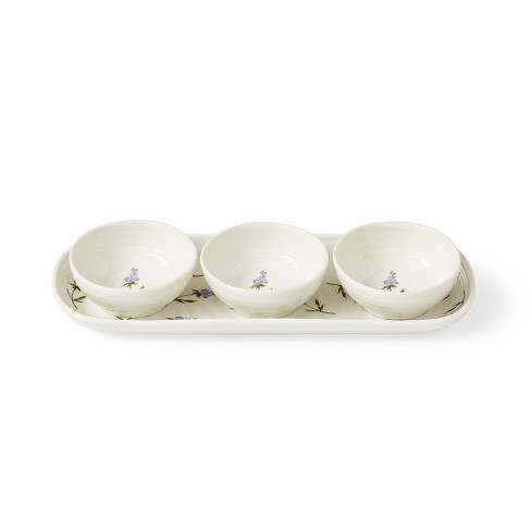 Portmeirion Sophie Conran Lavandula 11-inch Porcelain Dinner Plates, Set Of  4, Lavender Sprig Border Design, Microwave And Dishwasher Safe : Target