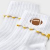 Women's Game Day Embroidered Football Pointelle Bobby Socks with Lettuce Edge Cuff - Wild Fable™ - 3 of 3